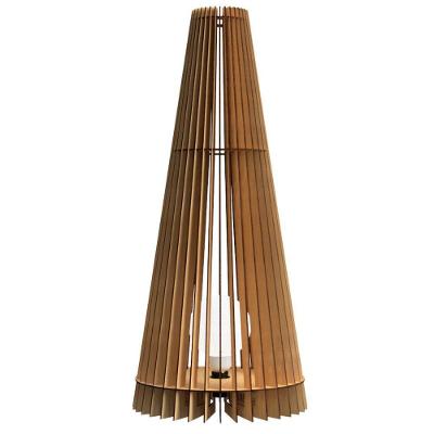 Luminária de Chão Ipanema Mdf Cru 70x30cm Bivolt 100W para Interior e Exterior Lenobre