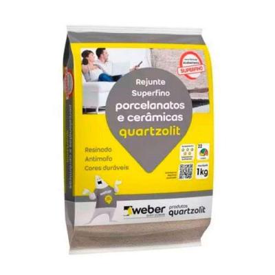 Rejunte para Porcelanatos e Cerâmicas Corda 1KG Alta Aderência e Resistência Bege Quartzolit