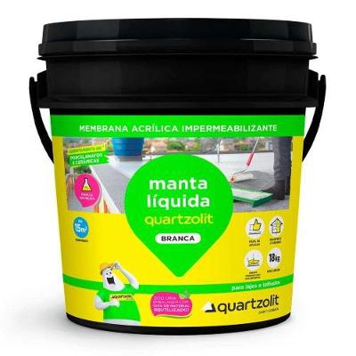 Manta Líquida Branca Balde 18kg para Proteção Contra Umidade em Superfícies Quartzolit