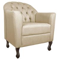 Kit Diva Recamier Diana 130Cm Lado Esquerdo E 02 Poltronas Julia Corano - Amarena Móveis Bege