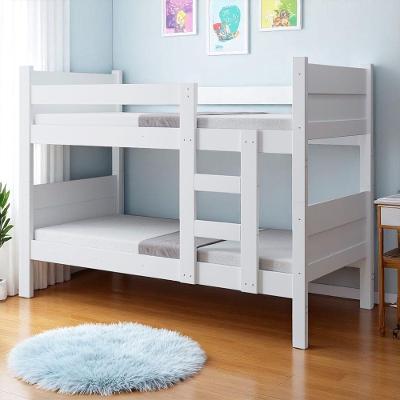 Beliche Solteiro Veneza Que Vira 2 Camas em MDF Branco com Escada Frontal Fortaleza
