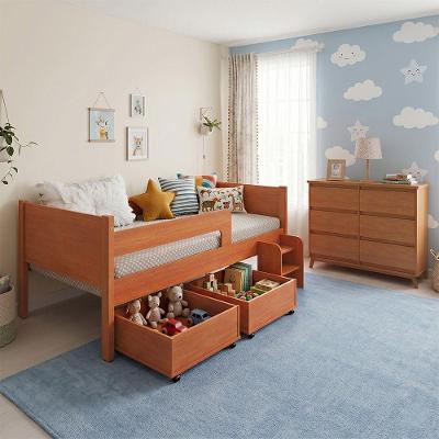 Conjunto Cama Infantil Luna Plus com Cômoda Londres 6 Gavetas 92cm Nature Luna