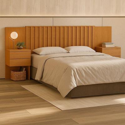 Painel Sampa King Extensivel para Cama Box MDP com Mesa Integrada Cinamomo