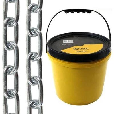 Corrente Galvanizada 5mm para Uso em Trabalhos Pesados Elo Curto Prata