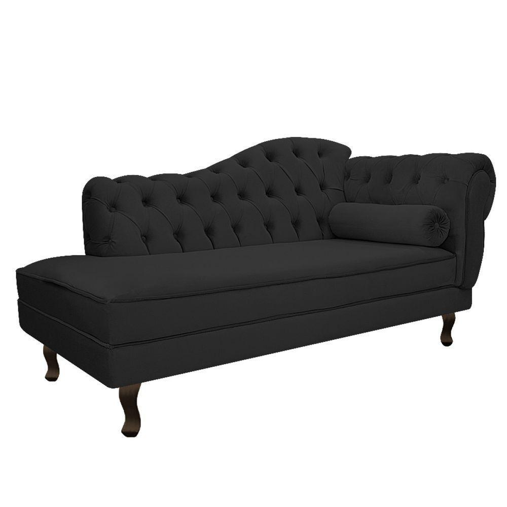 Kit Diva Recamier Diana 130Cm Lado Esquerdo E 02 Poltronas Julia Corano - Amarena Móveis Preto - 5