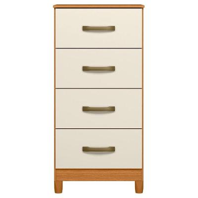 Cômoda Molly 4 Gavetas MDF-MDP com Puxador Plástico Cinamomo-off White Albatroz Móveis