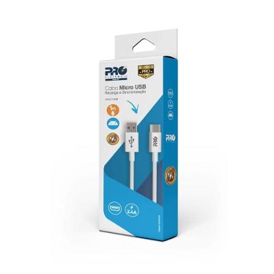 Cabo USB Micro USB Proeletronic CAUS-100M para Celular 1M Branco 1 Unidade