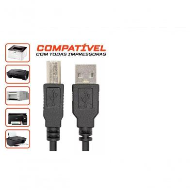 Cabo Usb para Impressora 2.0 1,5m Compatível com Diversas Marcas Lucky Amazonia
