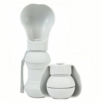Bebedouro Portátil para Pets Top Rio Comercial Branco Plástico e Silicone 300ML 01 Unidade