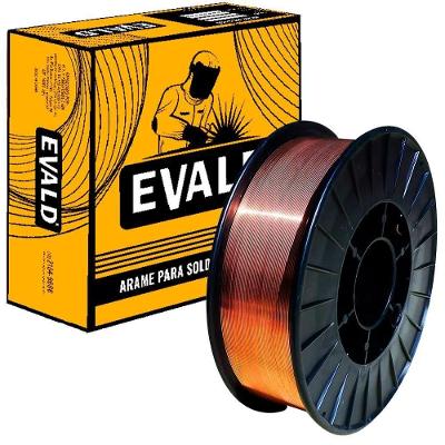 Arame para Solda MIG ER70S-6 0,8mm 15kg Aço Carbono Revestido Cobre Evald