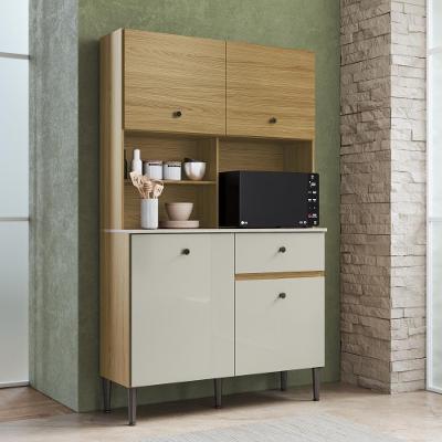 Armário de Cozinha AC3410 4 Portas 1 Gaveta 106cm Marrom Decibal Moveis