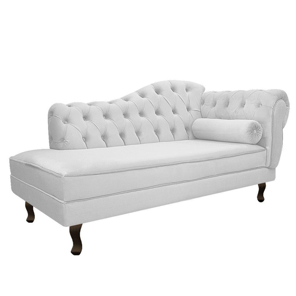 Kit Diva Recamier Diana 140Cm Lado Esquerdo E 02 Poltronas Julia Suede - Amarena Móveis Branco - 5