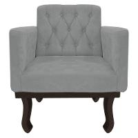 Kit Diva Recamier Diana 160Cm Lado Esquerdo E 01 Poltrona Classic Corano - Amarena Móveis Cinza - 3