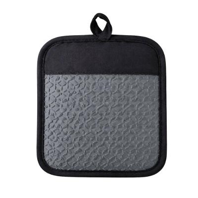 Descanso de Panelas BS40107 Pegador 2 em 1 Silicone Antiderrapante Cozinha Cinza e Preto Baker