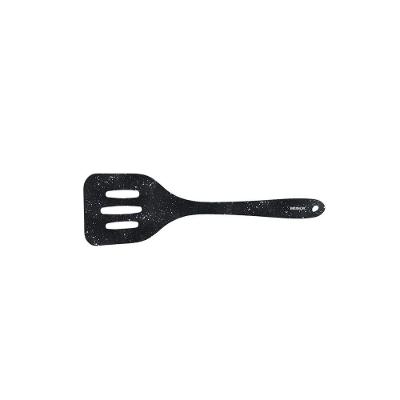 Espatula Vazada de Silicone Flex 29cm para Utensilios Antiaderentes Preto Brinox