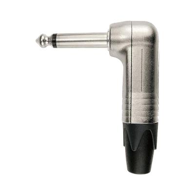 Conector P10 Macho 1-4 em Ângulo 90o Neutrik NP2RX para Áudio Profissional Prata