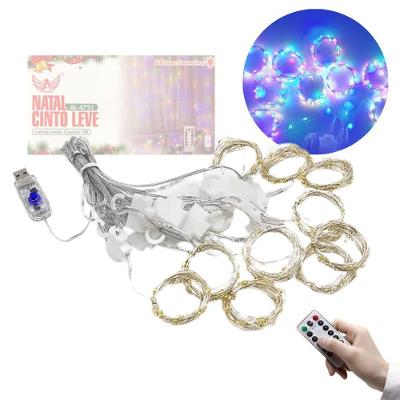 Cortina Cascata de Luzes LED Natalina AL-4751 4,5x3m Colorido com Conector USB Altomex