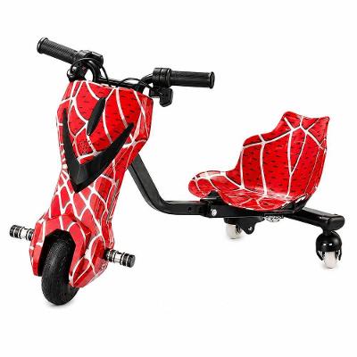 Drift Trike Elétrico Infantil Radical 360 graus  Motor 300W com Luzes LED e Proteção Completa Vermelho