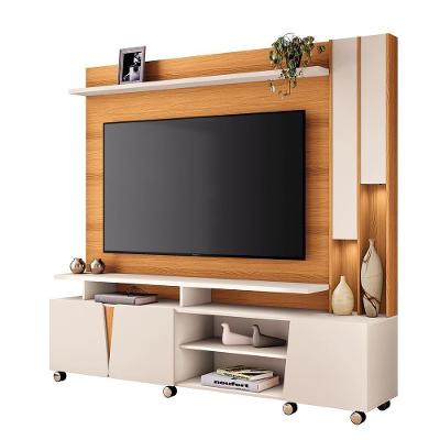 Estante Home Theater Virtus 3 Portas MDF e MDP Cinamomo-off White HB Móveis