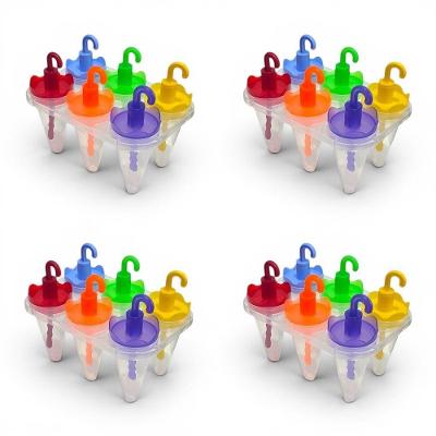 Kit 24 Forminhas para Picolé Guarda Chuva Sorvetinho Caseiro Plastico Livre de BPA Multicolorido