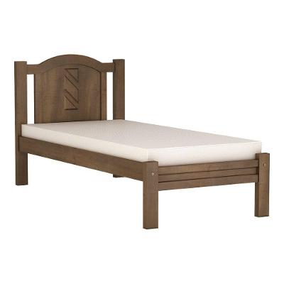 Cama Solteiro Flex Grécia Imbuia Madeira Maciça Pinus