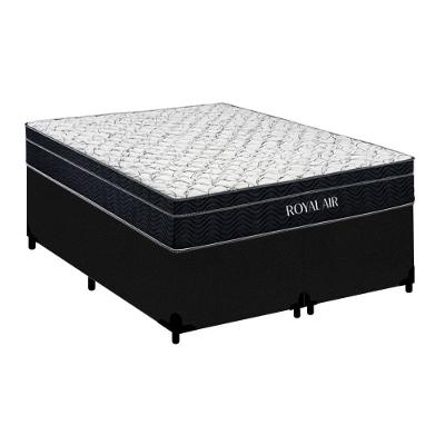 Cama Box com Colchão Casal Royal Air Pillow Top Molas Ensacadas Suede Royal