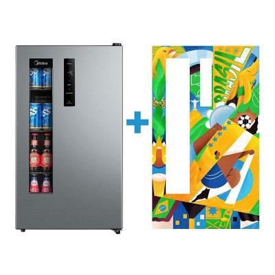 Kit Cervejeira Frost Free 82L com Ímã Personalizado Painel Touch LED Prata Midea 110V MDRX150FGG501 