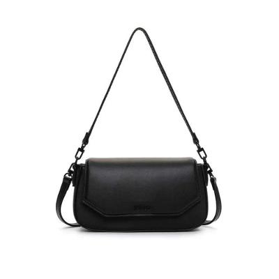 Bolsa Santa Lolla Baguete Média Soft Sintético Preto Feminina