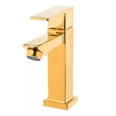 Torneira para Banheiro Metal Cromada Dourado Brilhante Luxo