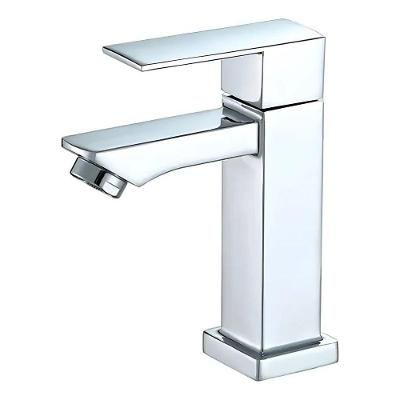 Torneira de Banheiro Lavatório Bicomando de Mesa Metal Cromado Inox