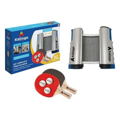 Kit de Tênis de Mesa com Raquetes Bolinhas e Rede Xalingo Brinquedos
