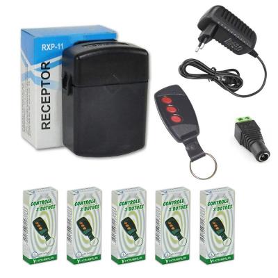 Kit Acionamento Fechadura Elétrica com Receptora 6 Controles Remotos Hombrus