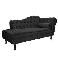 Kit Diva Recamier Diana 160Cm Lado Esquerdo E 02 Poltronas Julia Suede - Amarena Móveis Preto - 5