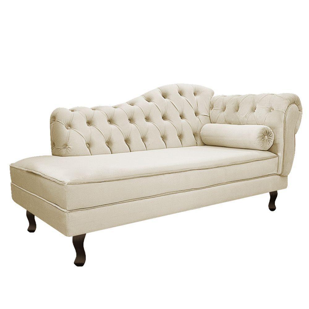 Kit Diva Recamier Diana 160Cm Lado Esquerdo E 02 Poltronas Julia Linho - Amarena Móveis Bege - 5