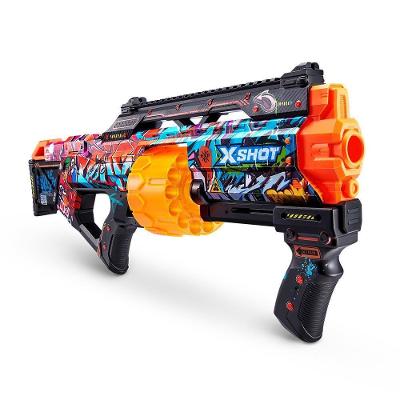 Lançador de Dardos X-Shot Skins Last Stand Graffiti Cano Rotativo 14 Dardos Candide