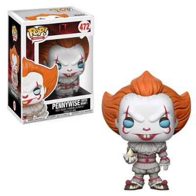 Boneco Colecionável Candide Funko Pop! Pennywise com Barquinho 10cm