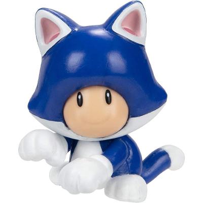Boneco Colecionável Super Mario Toad Felino 2.5 Polegadas Candide