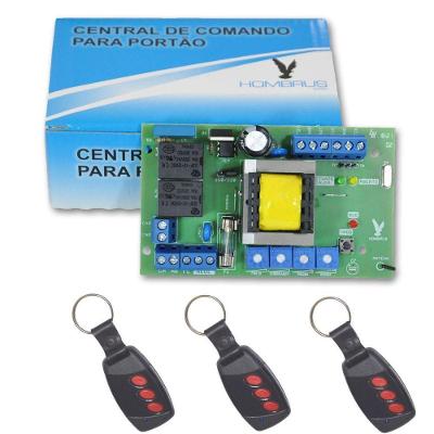 Placa Central de Comando Portão PCR-55 com 3 Controles Hombrus