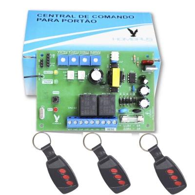 Placa Central de Comando Portão CMU-12 com 3 Controles Garem Hombrus