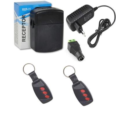 Kit Acionamento Fechadura Elétrica com Receptora 2 Controles Remotos Hombrus