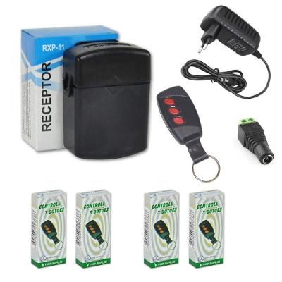 Kit Acionamento Fechadura Elétrica com Receptora 5 Controles Remotos Hombrus