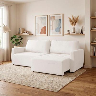 Sofá Valentim 3 Lugares Retrátil e Reclinável 210CM Off White D'Rossi