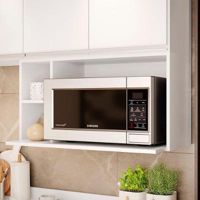 Suporte Micro-ondas Miro L06 81CM Nicho Adega MDP Melamina Branco D'Rossi