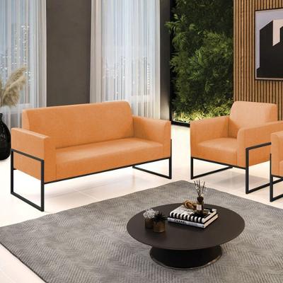 Conjunto Sofás Marisa Namoradeira e Poltrona 114CM Caramelo D'Rossi
