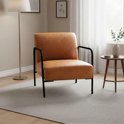 Poltrona Helena Decorativa Sintético PU Espuma D26 Camel D'Rossi