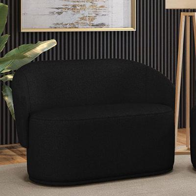 Sofá Malu 2 Lugares 135CM Preto Linho D'Rossi