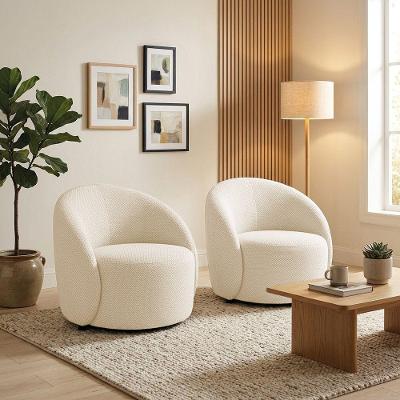 Kit 2 Poltronas Lua Orgânica Napoli Hidrorepelente Bege D'Rossi