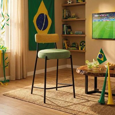 Banqueta Londres Napoli 1 Porta 1 Prateleira Aço Carbono 40CM Preto D'Rossi