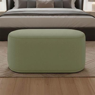 Puff Orgânico Malu Max Bouclê Suede Pistache D'Rossi