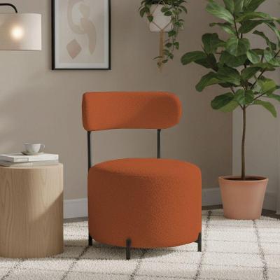 Poltrona Virgínia Decorativa Bouclê Confortável Terracota D'Rossi